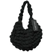 Wholesale - BLACK QUILTED HOBO HANDBAG WITH TOP C/P 12